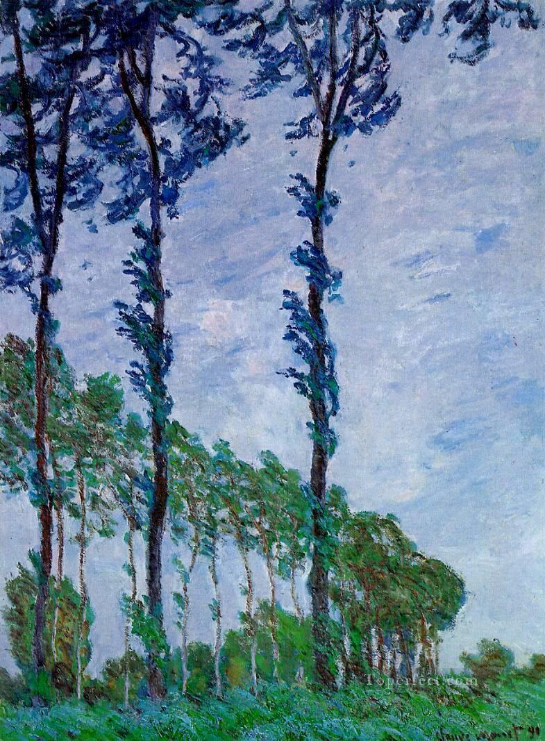 ポプラの風効果クロード・モネの森の森油絵
